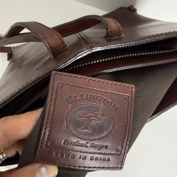 ELLINGTON Portland Oregon Vintage Authentic Brown Leather Backpack Bag leather - Picture 9 of 15